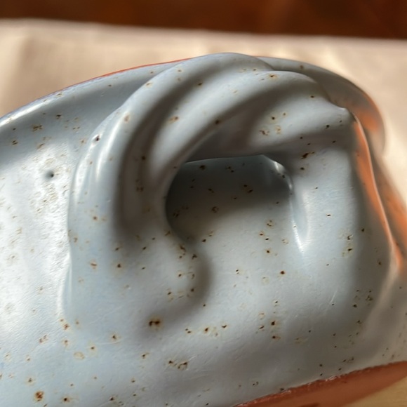 De Silva Italy terra-cotta blue glazed bowl 5” - Picture 7 of 8